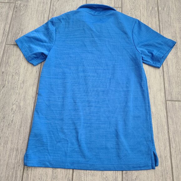 Ocean Coast boys blue short sleeve 3/4" button down lightweight collared shirt M - Picture 10 of 10